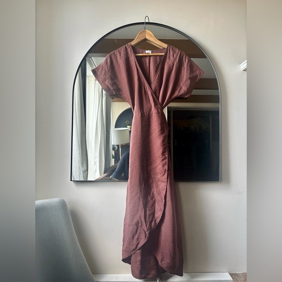 ARITZIA WILFRED | Magdalena linen wrap midi dress | size xxs - Picture 2 of 7